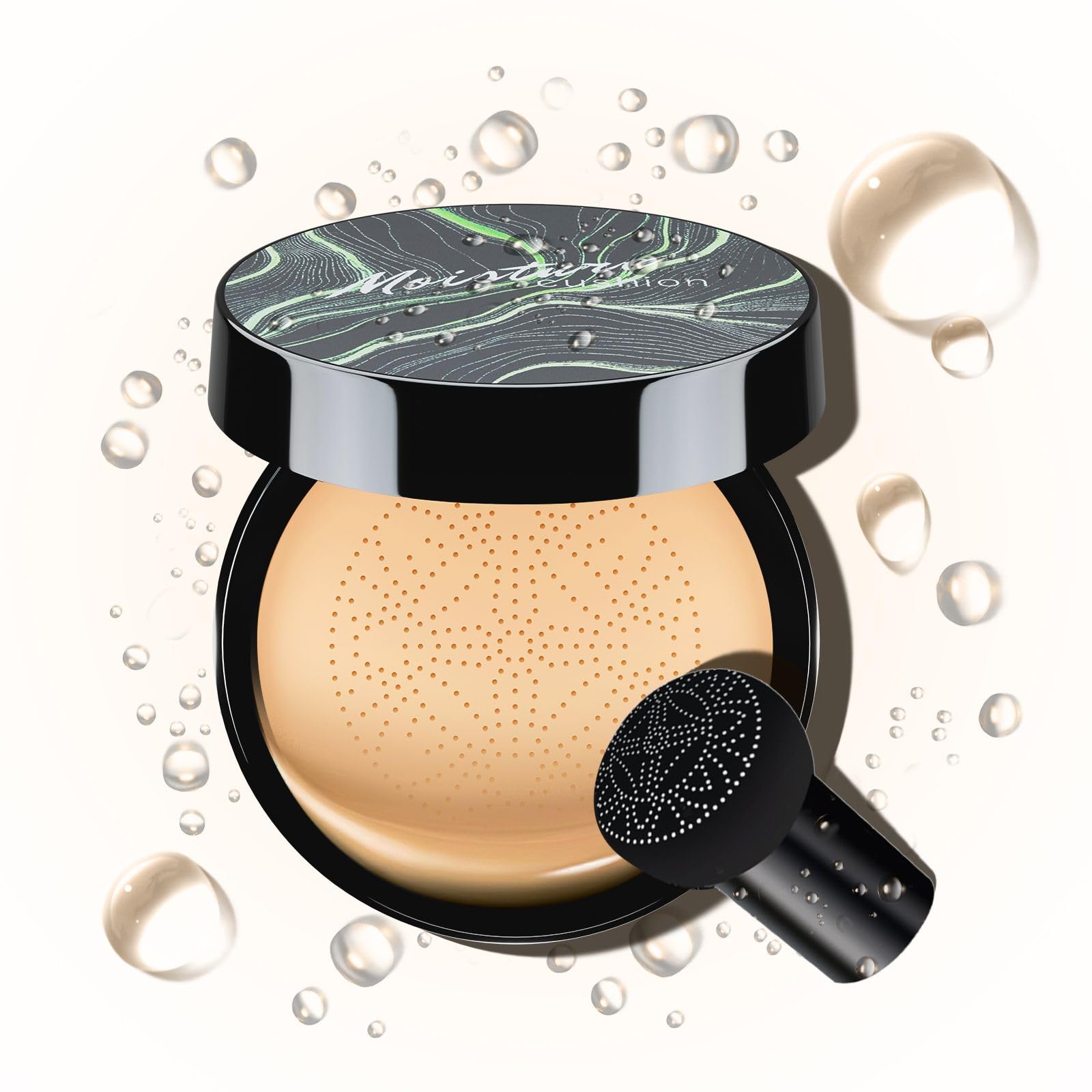 OETUIOW Mushroom Head Air Cushion CC Cream – All-Skin Types, Buff Beige | Long-Lasting, Full Coverage BB Cream Foundation