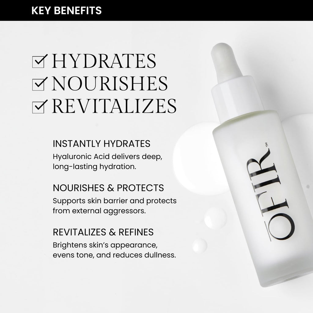 OFIR Face Milk Hydrating Cream Serum – Lightweight Dewy Glow with Vitamin C Mandarin & Hyaluronic Acid