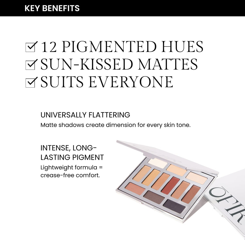 OFIR Shimmer 12-Shade Eyeshadow Palette | Buildable Pigment, Talc-Free