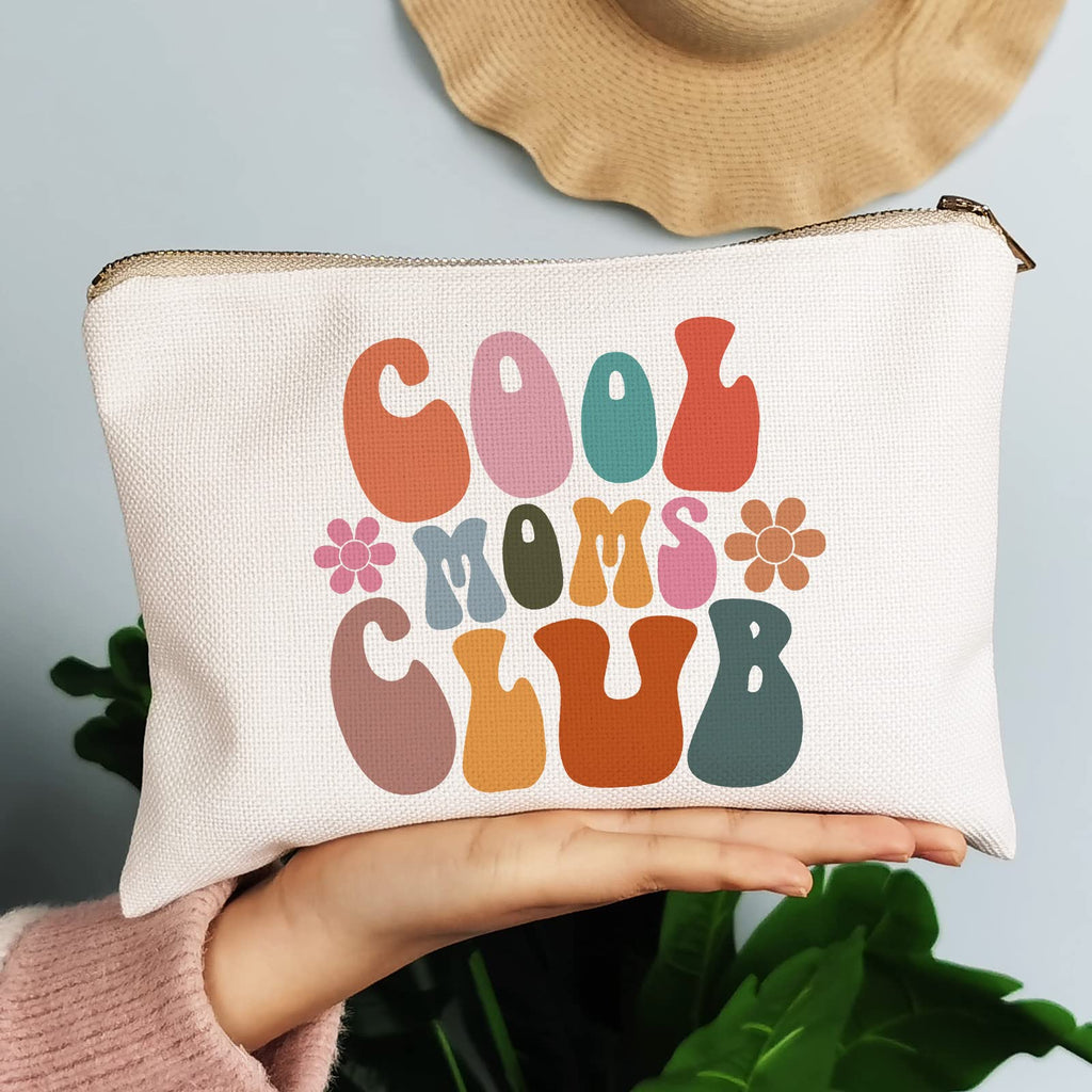 OFlyDesigns Cool Moms Club Gift Makeup Bag | Mom Handbag & Mother's Day Gift