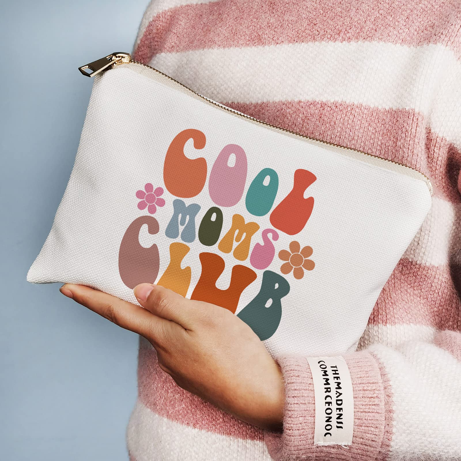 OFlyDesigns Cool Moms Club Gift Makeup Bag | Mom Handbag & Mother's Day Gift