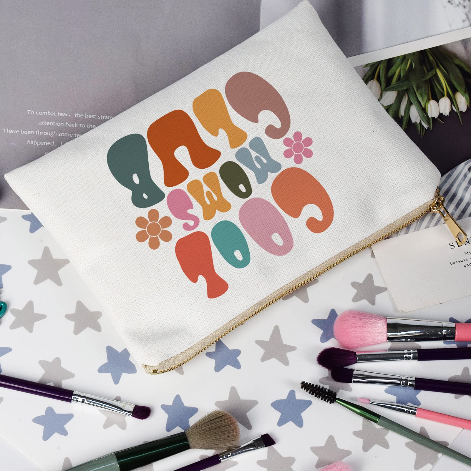 OFlyDesigns Cool Moms Club Gift Makeup Bag | Mom Handbag & Mother's Day Gift