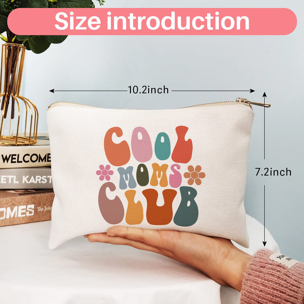OFlyDesigns Cool Moms Club Gift Makeup Bag | Mom Handbag & Mother's Day Gift