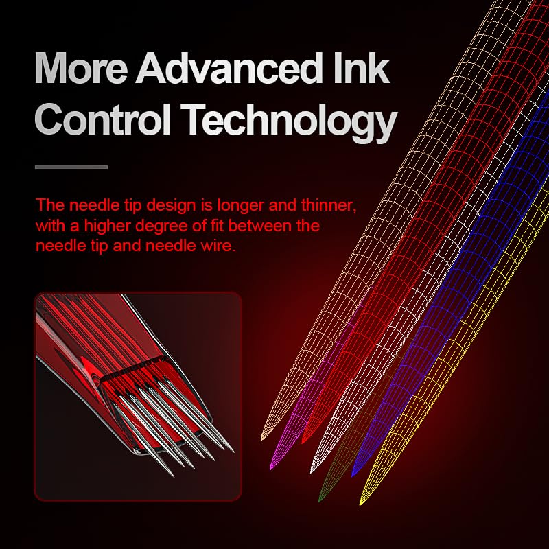 OG PRODUCE Tattoo Cartridge Needles 20Pcs Round Liner/Round Shader/Magum/Mix Bugpin Disposable for Rotary Tattoo Machine Pen Gun (1011CM)
