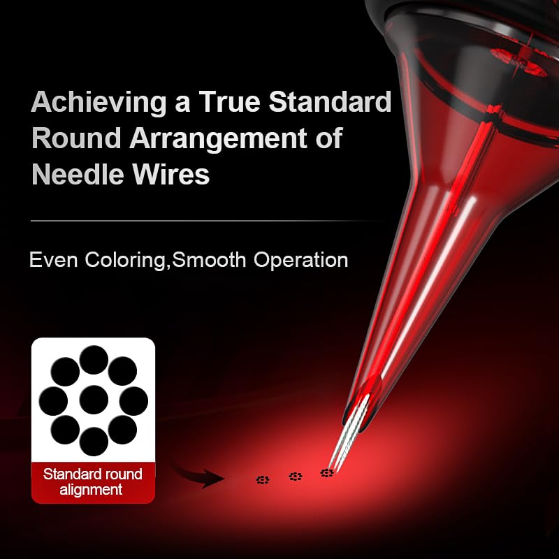 OG PRODUCE Tattoo Cartridge Needles 20Pcs – Round Liner, Round Shader, Magum, Mix Bugpin for Rotary Tattoo Machines