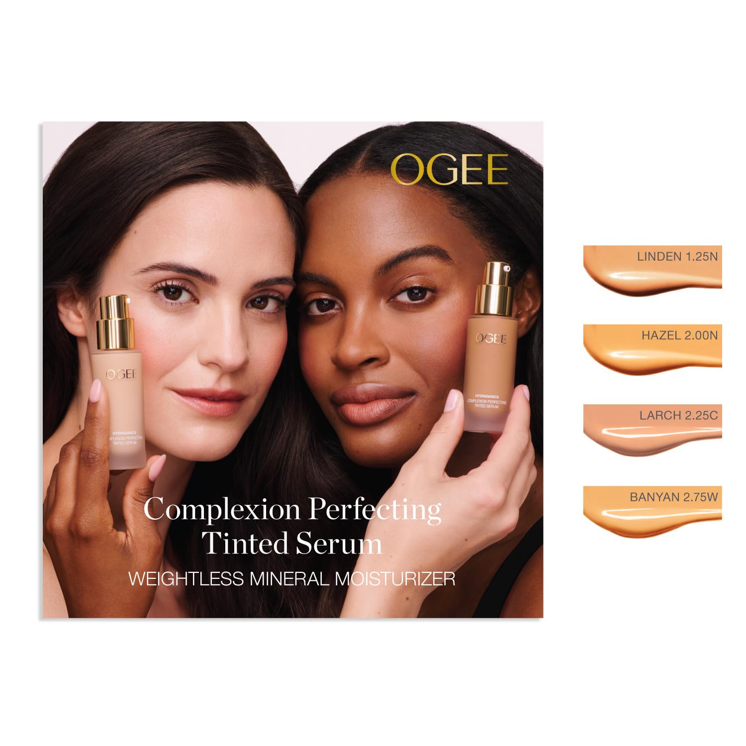 Ogee Complexion Perfecting Liquid Foundation – Hazel 2.00N (Light, Golden Undertones) | Organic, Made in USA