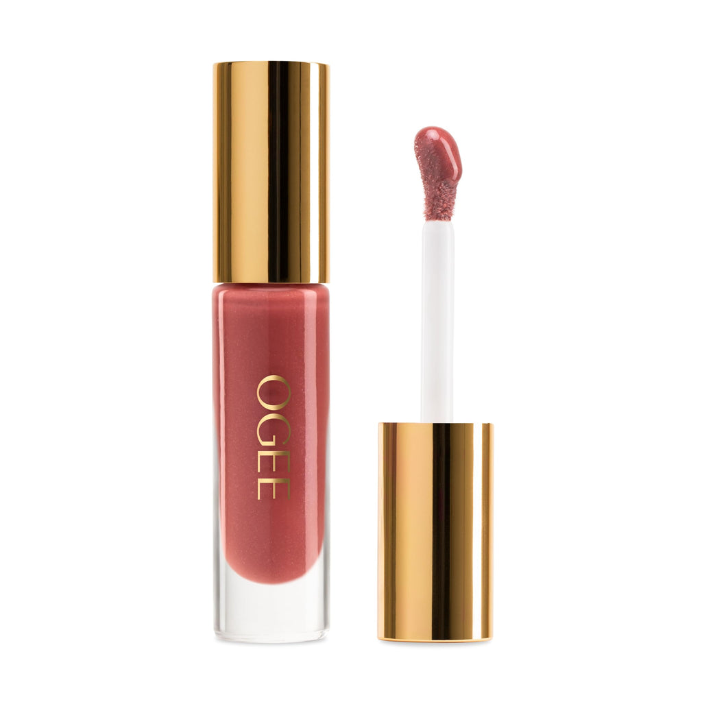 Ogee Beyond Clean Lip Gloss – Certified Organic, Hydrating, High‑Shine Freesia • Desert Rose Shimmer