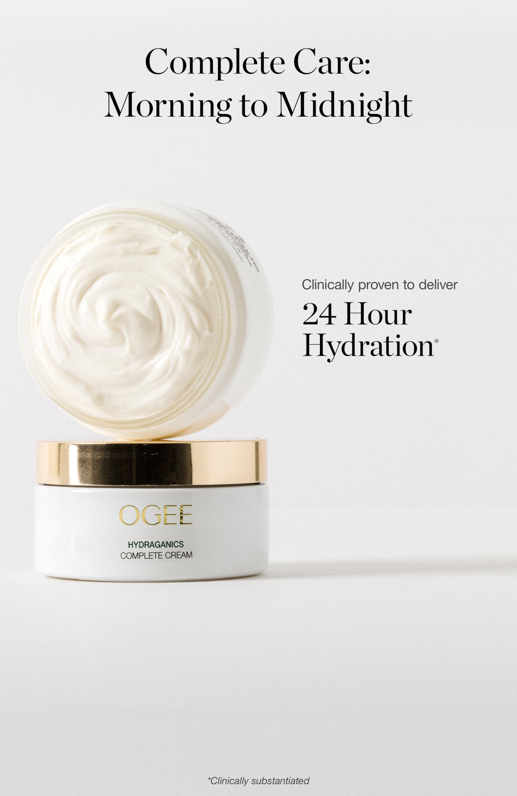 Ogee Complete Cream — 24-Hour Hydration for Face & Body with Hyaluronic Acid, Ceramides, Vitamin C THDA