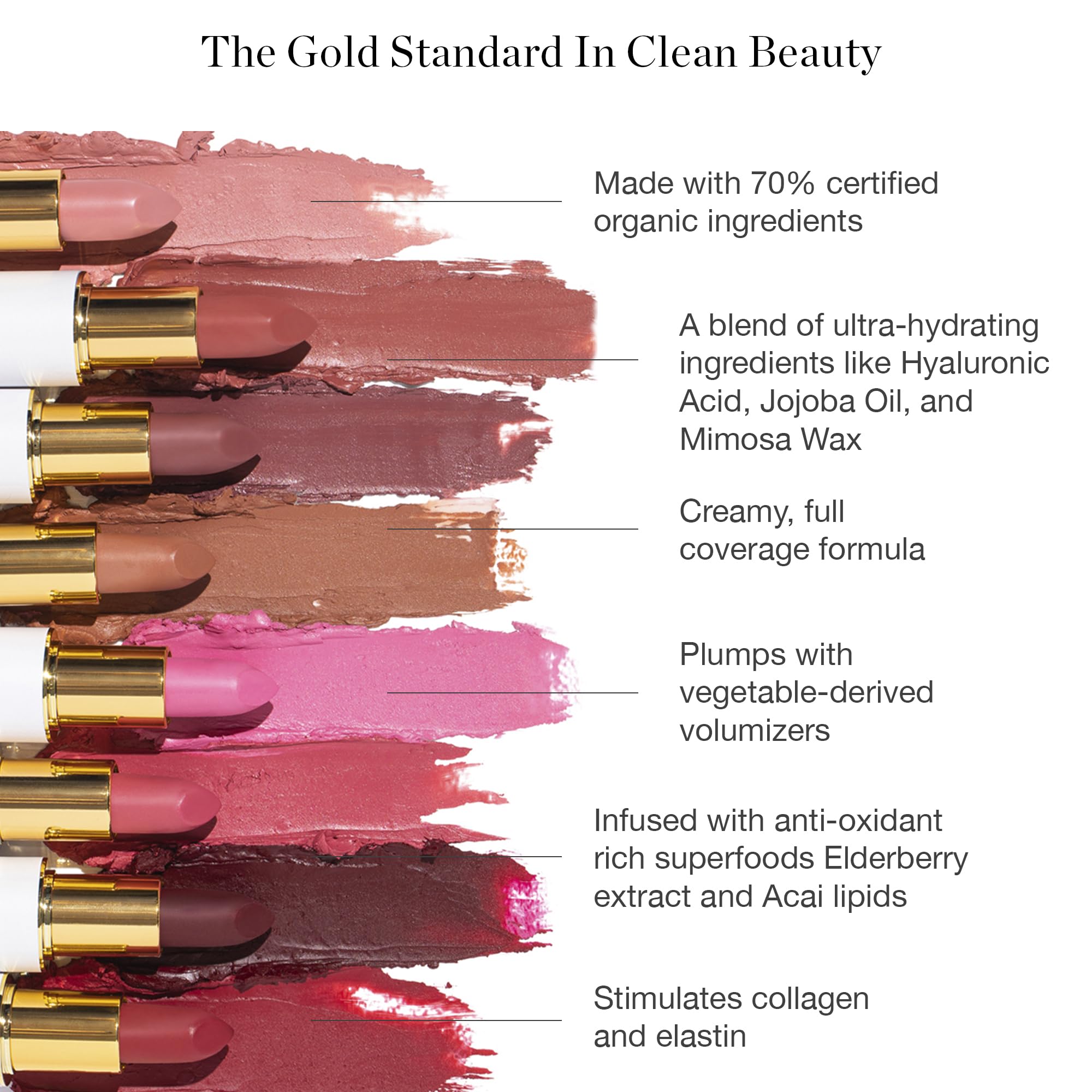 Ogee Full Bloom Sculpted Lipstick Lulu White Pink | Organic Matte Lipstick with Jojoba & Hyaluronic Acid