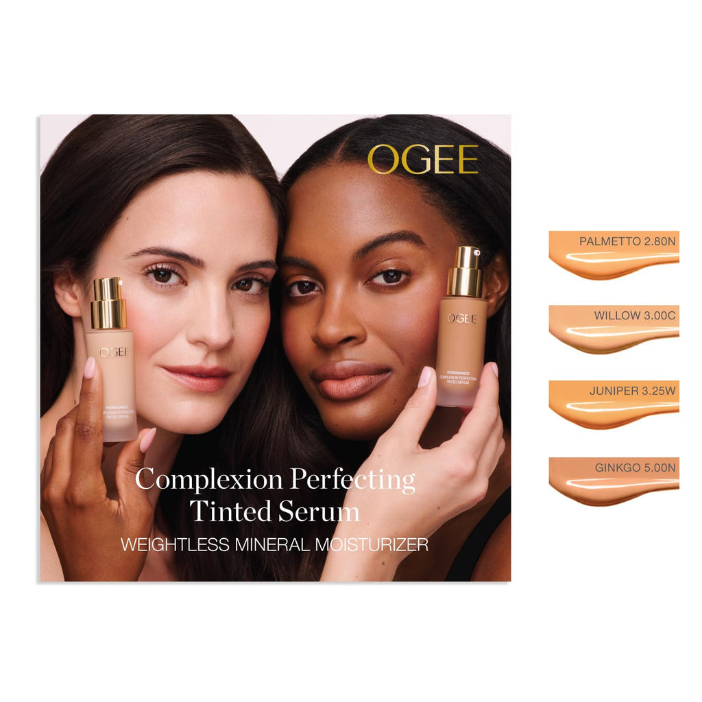 Ogee Complexion Perfecting Liquid Foundation – Organic, Made in USA, 5.00N Medium Tan