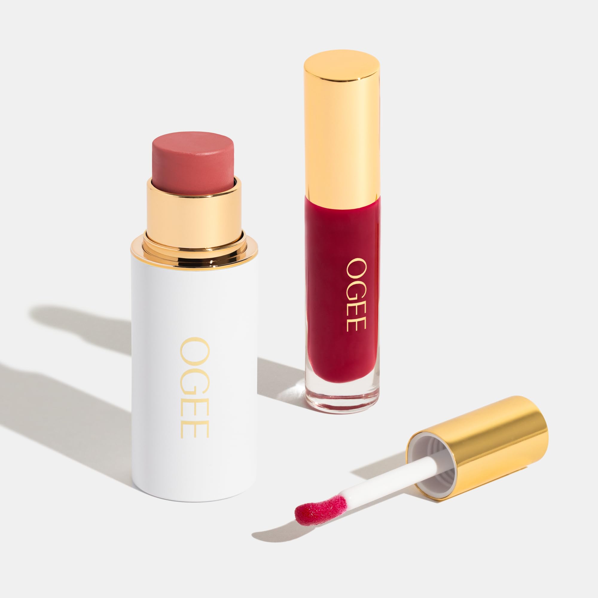 Ogee Midnight's Kiss Rose Quartz Face Stick & Thistle Lip Gloss Duo | Limited Edition Holiday Gift Set