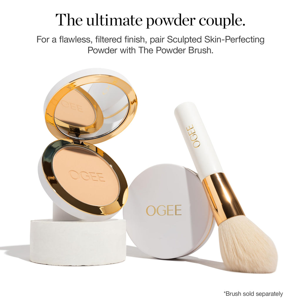 Ogee Sculpted Skin-Perfecting Setting Powder - Dune | 70% Organic, Full Set (Case & Refill)