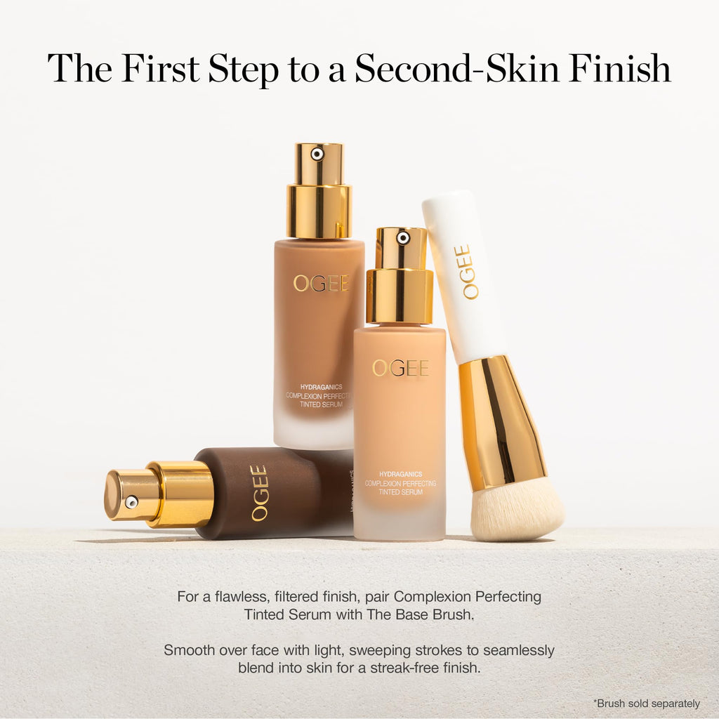 Ogee Complexion Perfecting Liquid Foundation – Lightweight Tinted Moisturizer (Sequoia 13.0C) with Vitamin C & Jojoba Oil