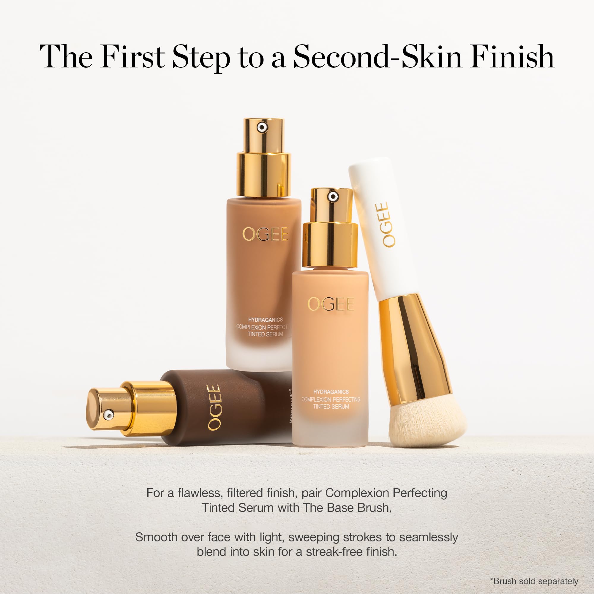Ogee Complexion Perfecting Liquid Foundation – Lightweight Tinted Moisturizer (Sequoia 13.0C) with Vitamin C & Jojoba Oil