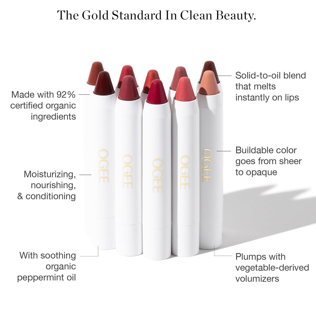 Ogee Petunia Tinted Sculpted Lip Oil – Sheer Lip Color & Treatment