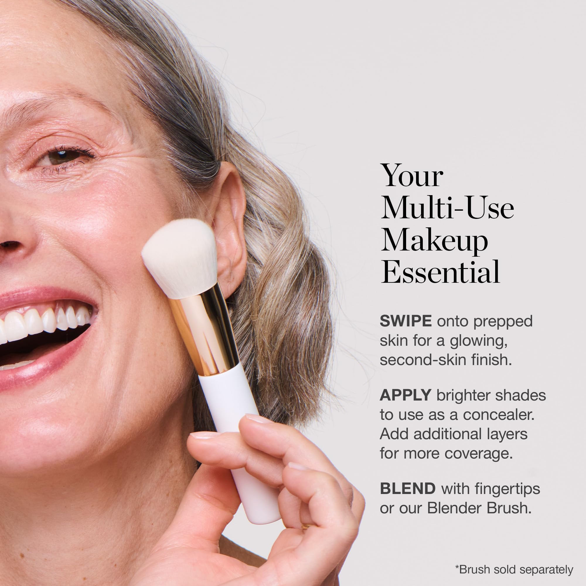 Ogee Sculpted Complexion Foundation Stick Birch 0.25N — Full Coverage Makeup, 70% Organic