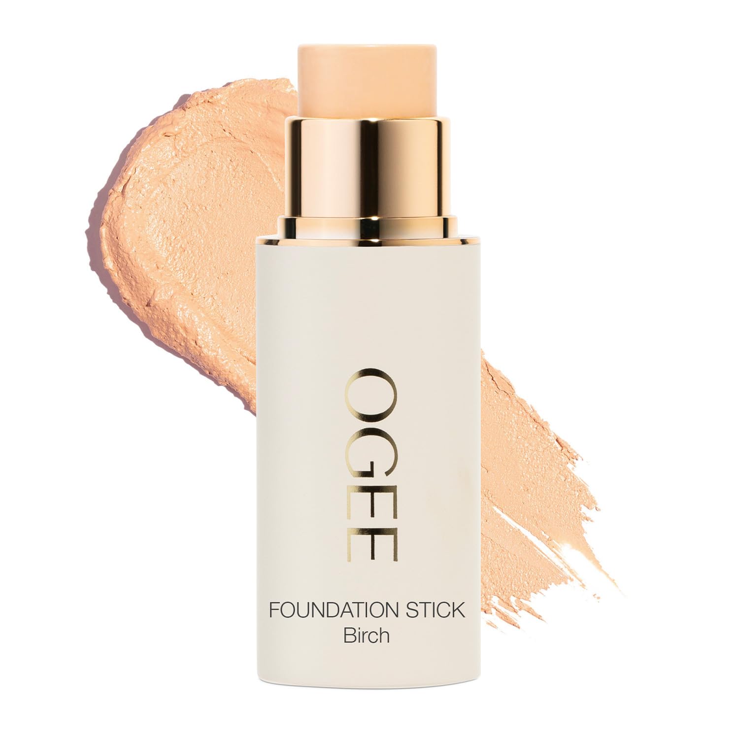 Ogee Sculpted Complexion Foundation Stick Birch 0.25N — Full Coverage Makeup, 70% Organic