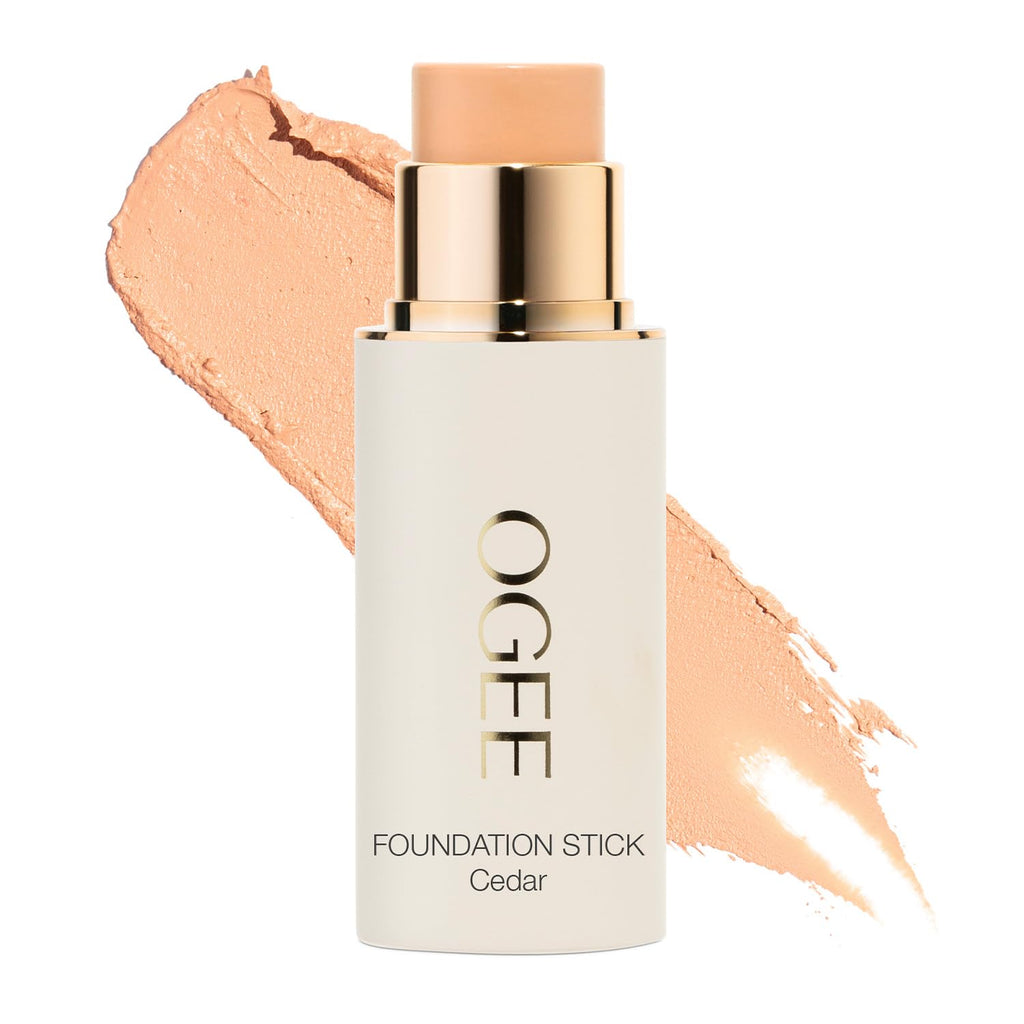 Ogee Sculpted Complexion Foundation Stick Cedar 1.20C — Full Coverage, 70% Organic Ingredients