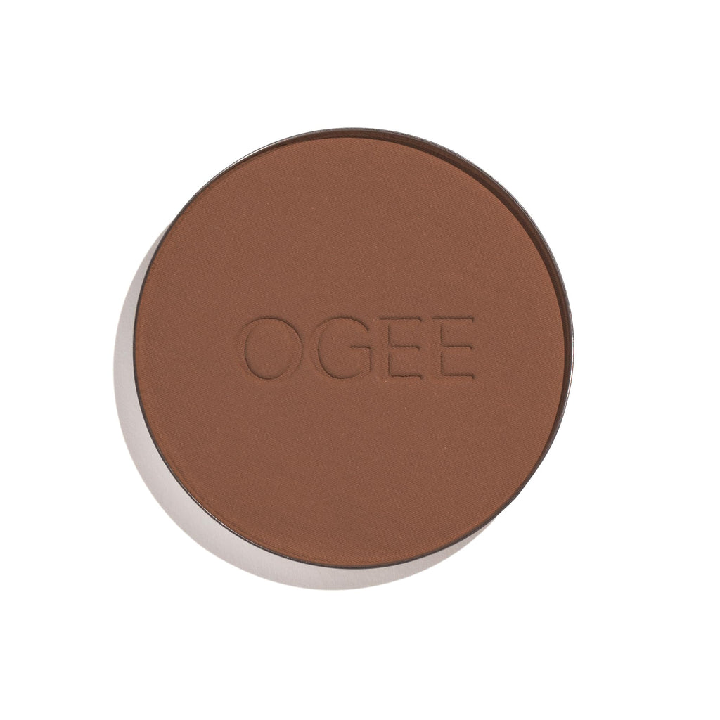 Ogee Sculpted Skin-Perfecting Setting Powder Umber (Refill Only) – Lightweight Powder Foundation with 70% Organic Ingredients