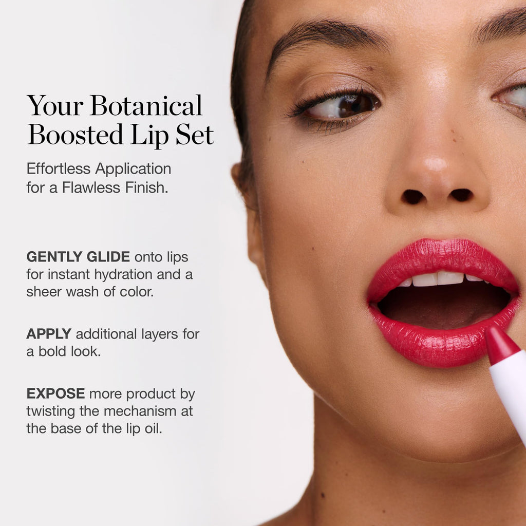 Ogee Tinted Sculpted Lip Oil Blossom Gift Set – 4-Piece Lip Care & Color