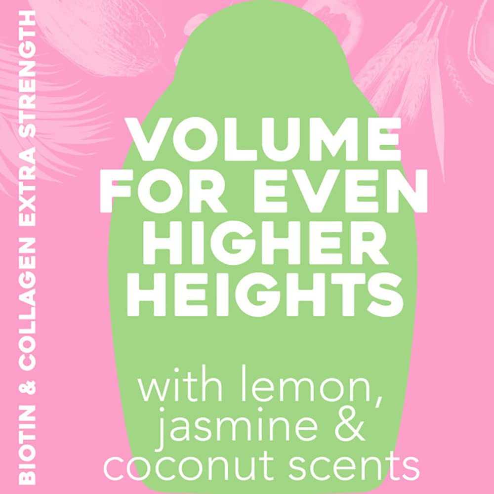 OGX Thick & Full Biotin & Collagen Shampoo & Conditioner – Extra Strength Volumizing Set, 13 fl oz