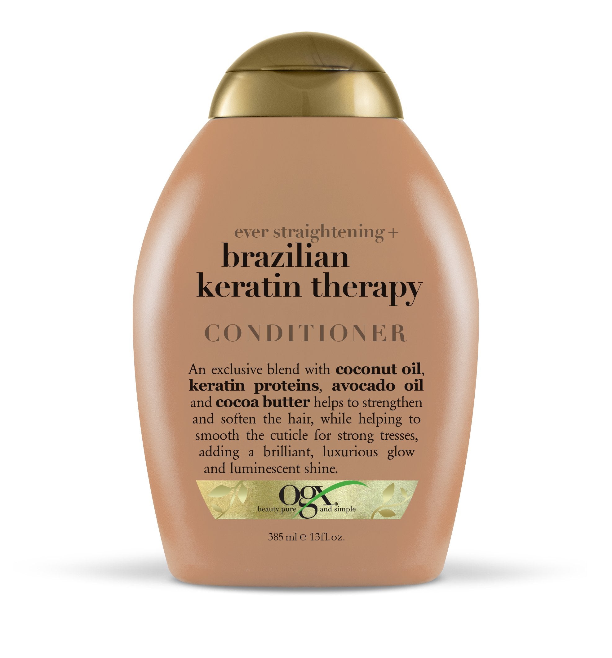 OGX Ever-straightening + Brazilian Keratin Therapy Shampoo & Conditioner Set – 13 oz x 2