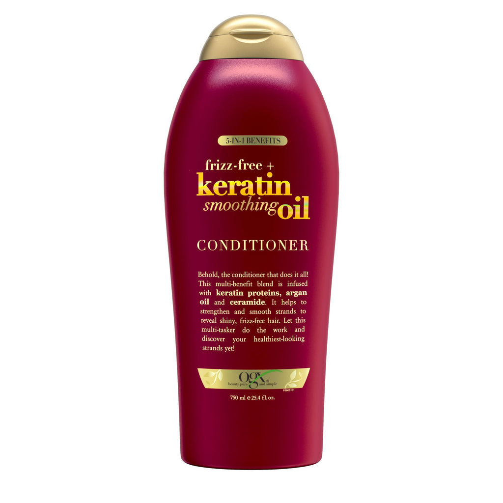 OGX Frizz-Free + Keratin Smoothing Oil Conditioner – 25.4 fl oz