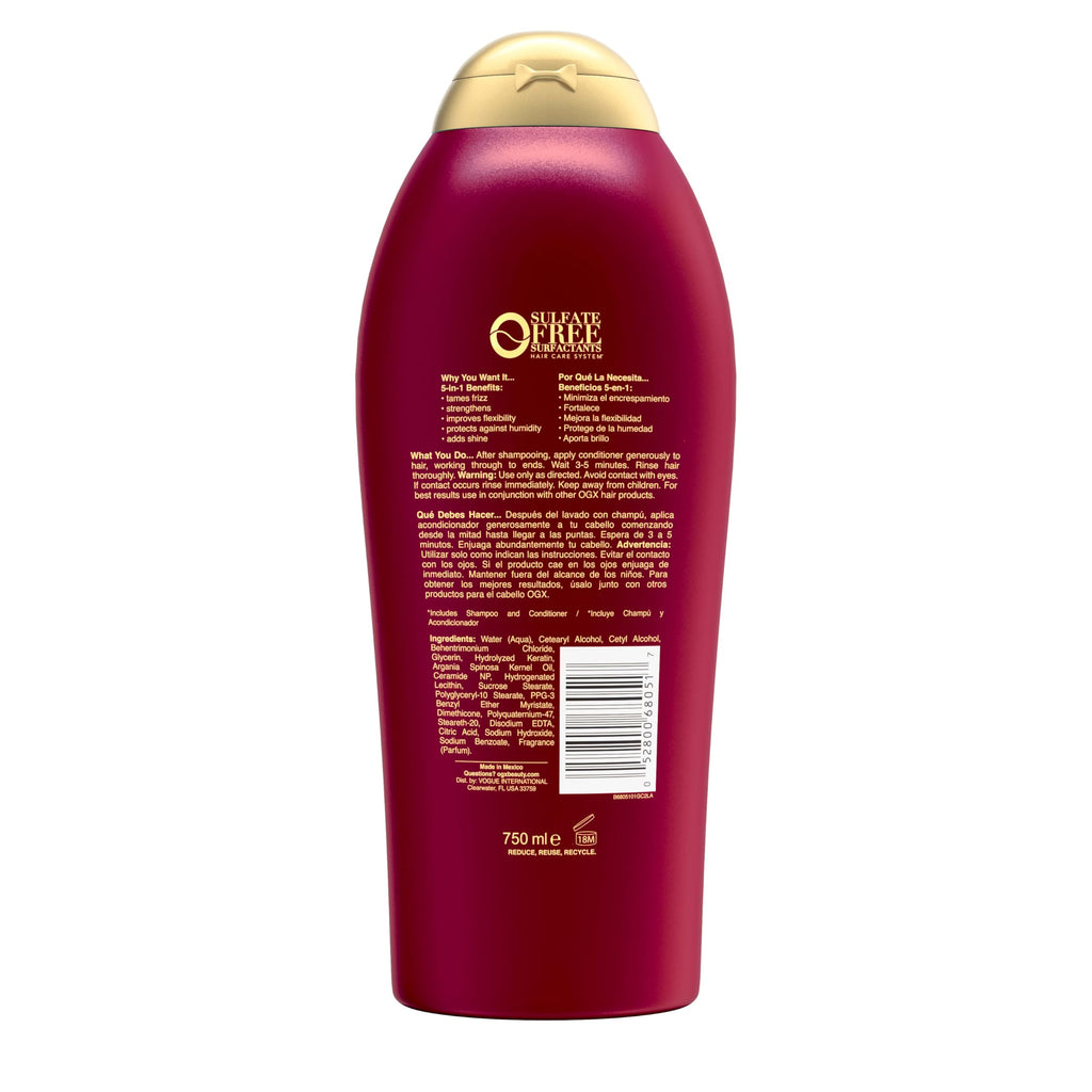 OGX Frizz-Free + Keratin Smoothing Oil Conditioner – 25.4 fl oz