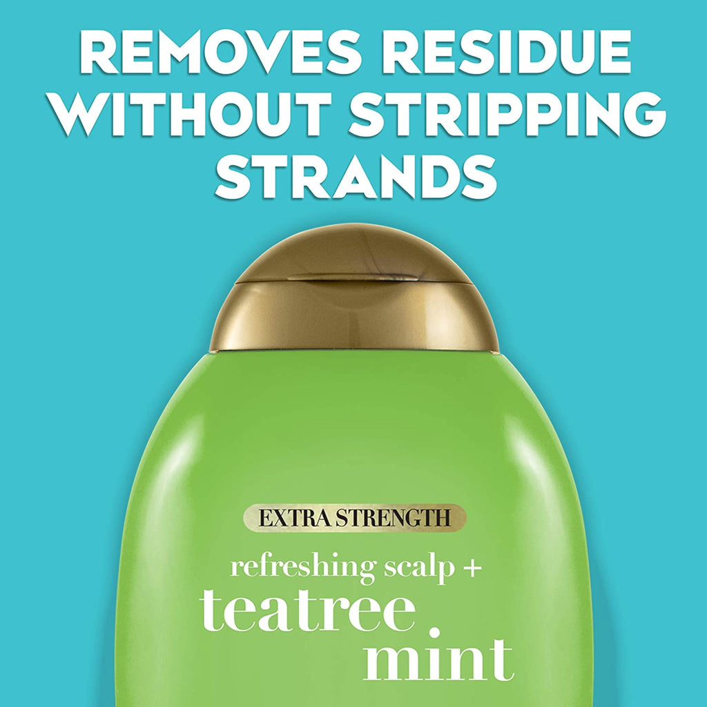 OGX Extra Strength Refreshing Scalp + Teatree Mint Shampoo – Invigorating, Sulfate- & Paraben-Free