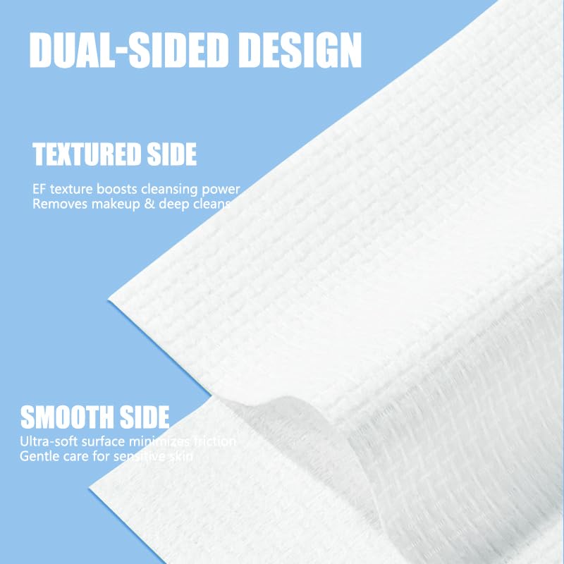 OHOO Disposable Face Towels – Thick 10x12 Makeup Remover Wipes, 100 Count