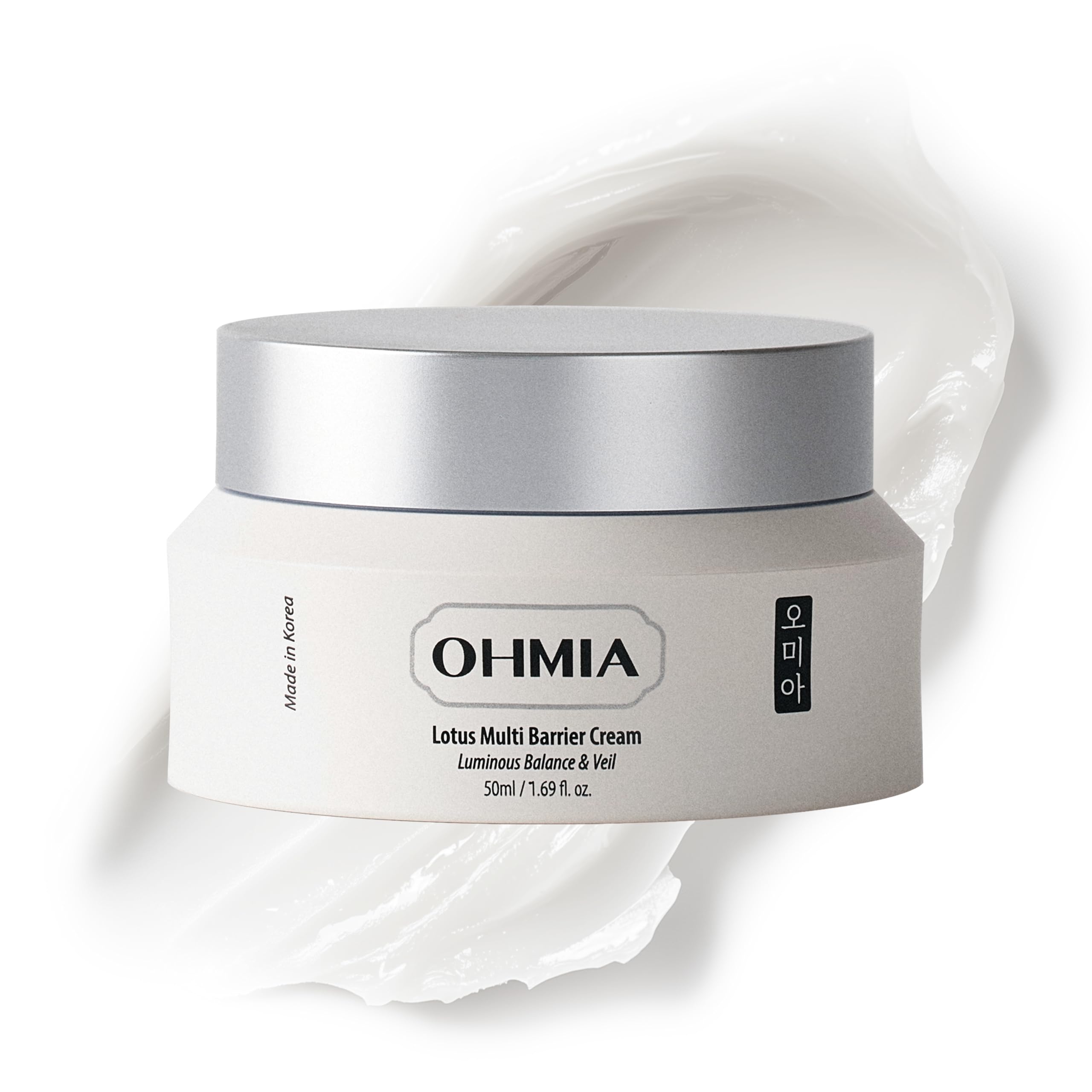 OHMIA Lotus Multi Barrier Cream – Korean Anti-Aging & Firming Moisturizer with Niacinamide & Rice (Fragrance-Free) 1.69 fl oz
