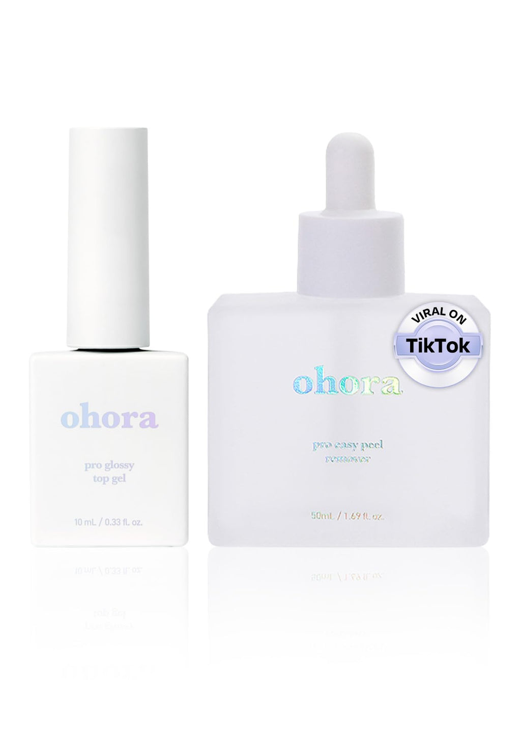 ohora Bundle Set – Nail Essential Duo: Easy Peel Remover & Top Gel for Semi-Cured Gel Nail Strips