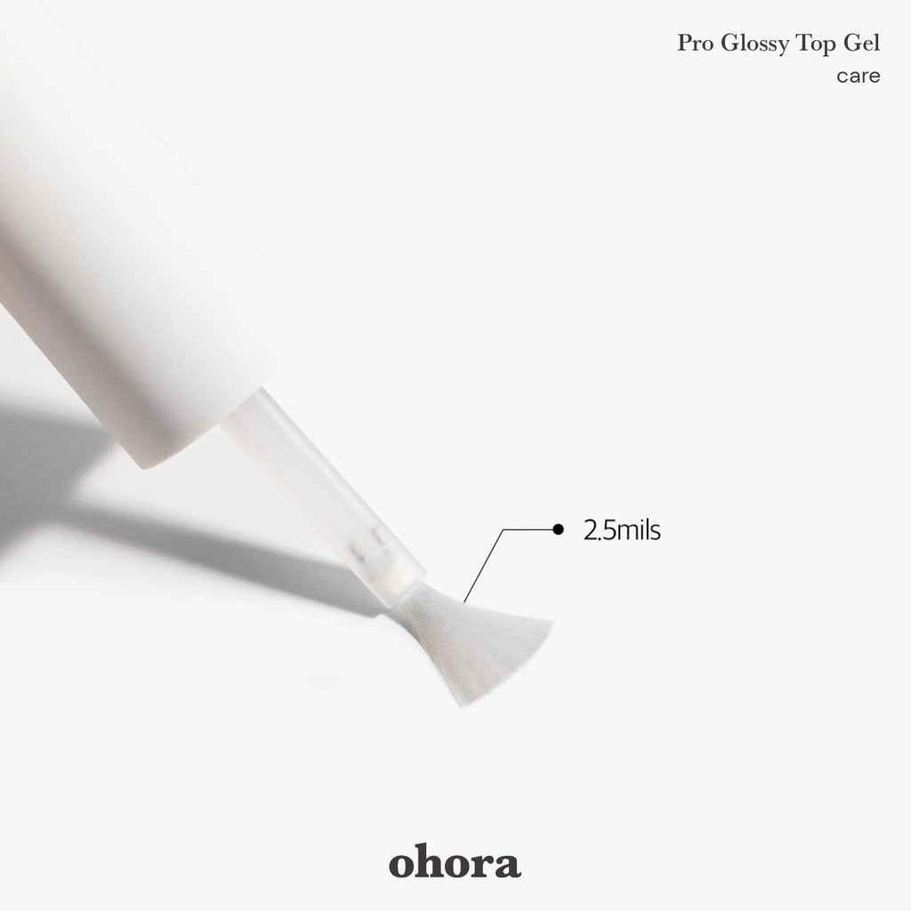 ohora Gel Nail Care (Pro Glossy Top Gel) – Corrects Nail Texture, Easy to Use & Remove for Semi-Cured Nail Strips