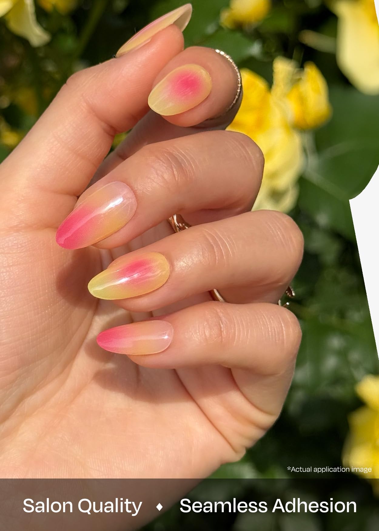 ohora Semi Cured Gel Nail Strips Tropical Dream – Salon-Quality At-Home Mani, Works with Any Lamp