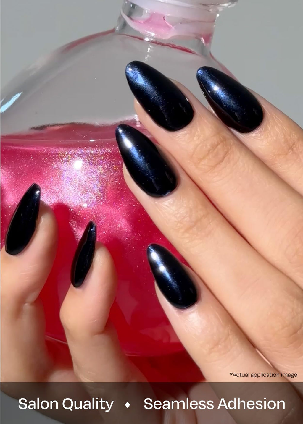 ohora Semi Cured Gel Nail Strips Navy Chrome – Salon-Quality, Long-Lasting & Easy to Apply