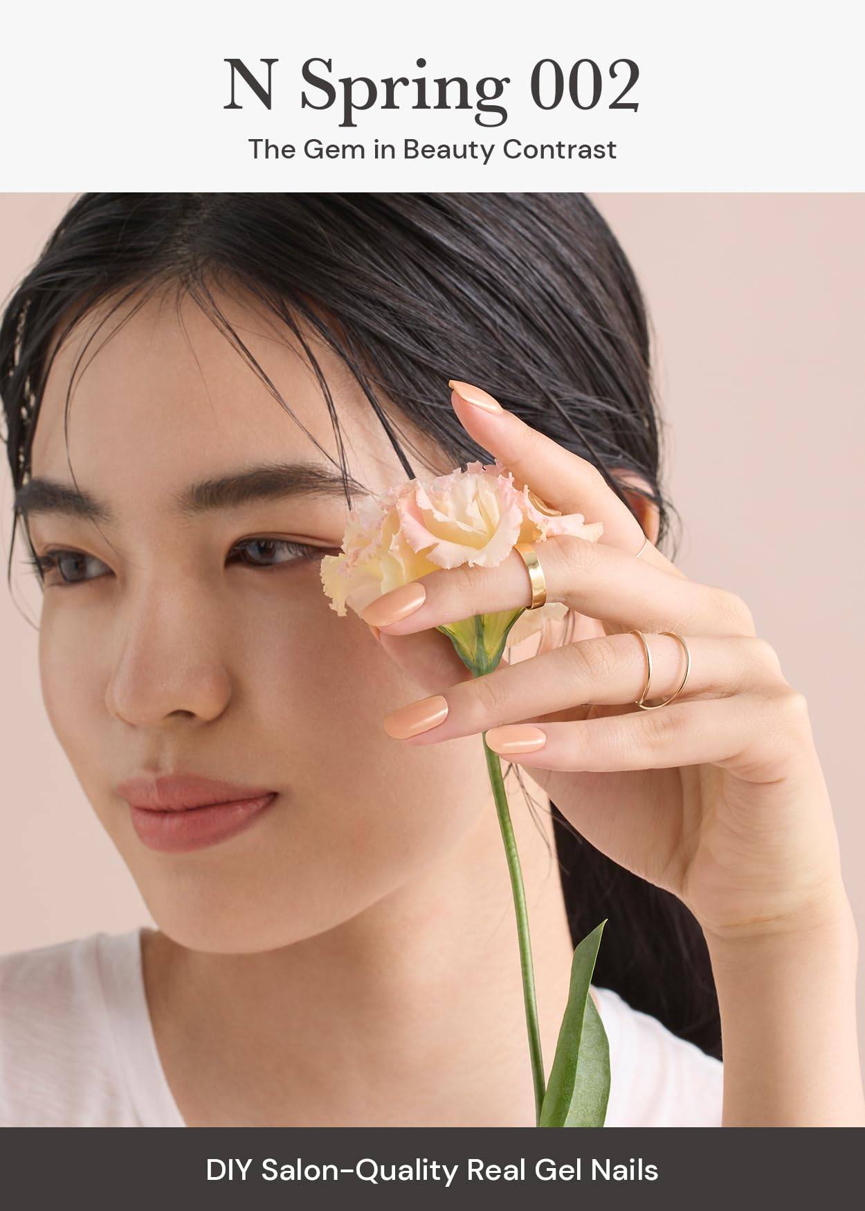 ohora Semi Cured Gel Nail Strips (N Bare Peach) – Salon-Quality, Long-Lasting, Easy Application