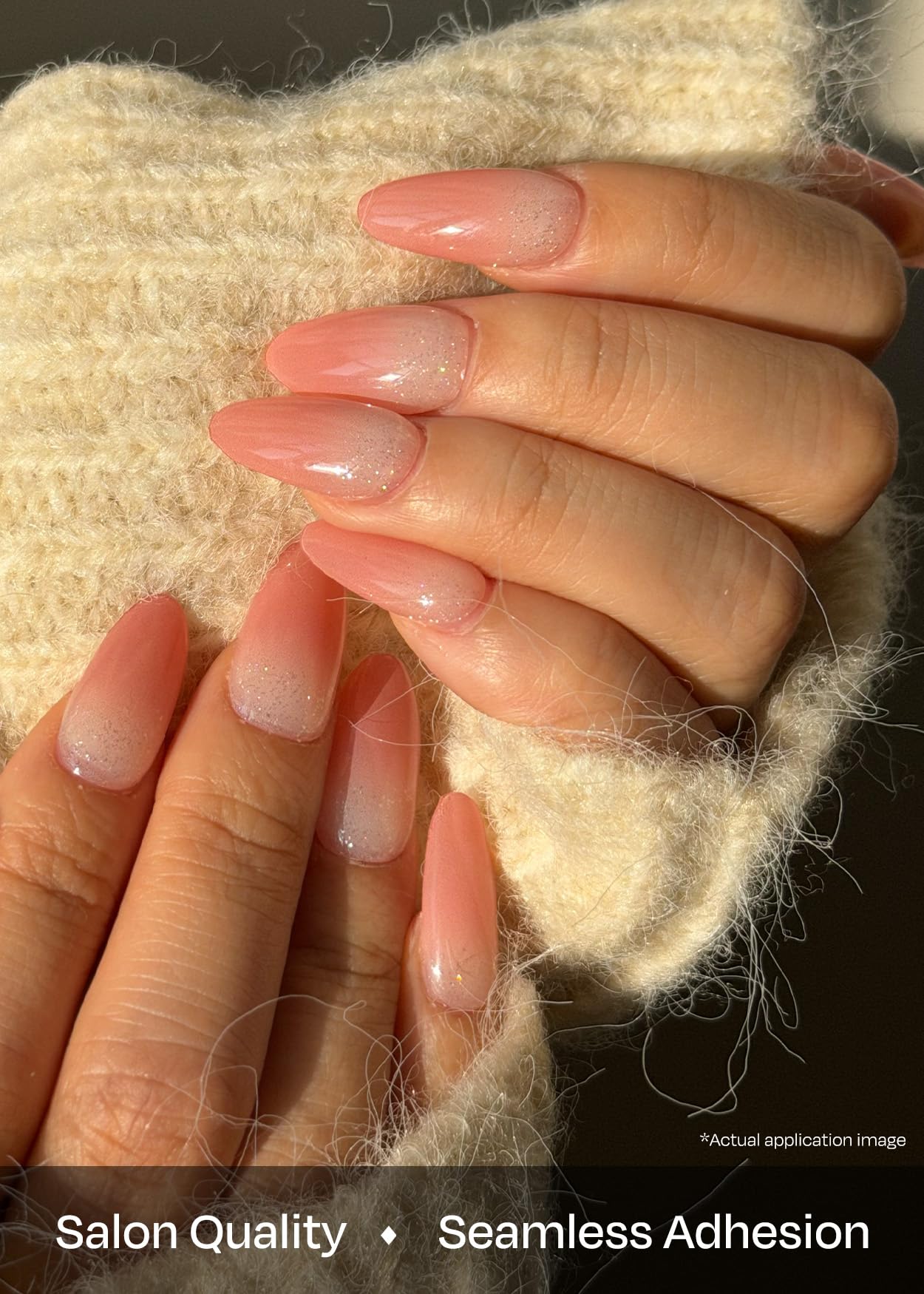 ohora Semi Cured Nail Strips (N Rose Serenade) – Salon-Quality Gel Nails, Easy at Home