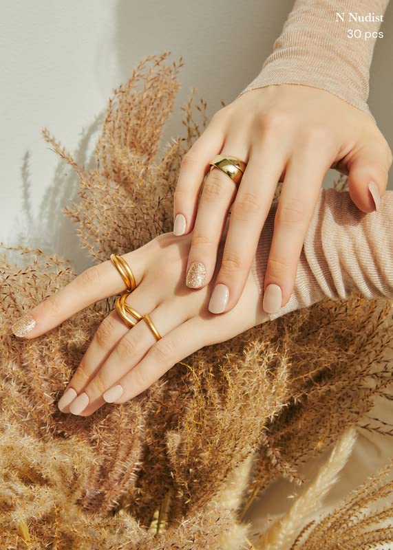 ohora Semi Cured Gel Nail Strips (N Nudist) – Nude, Salon-Quality, Easy Application