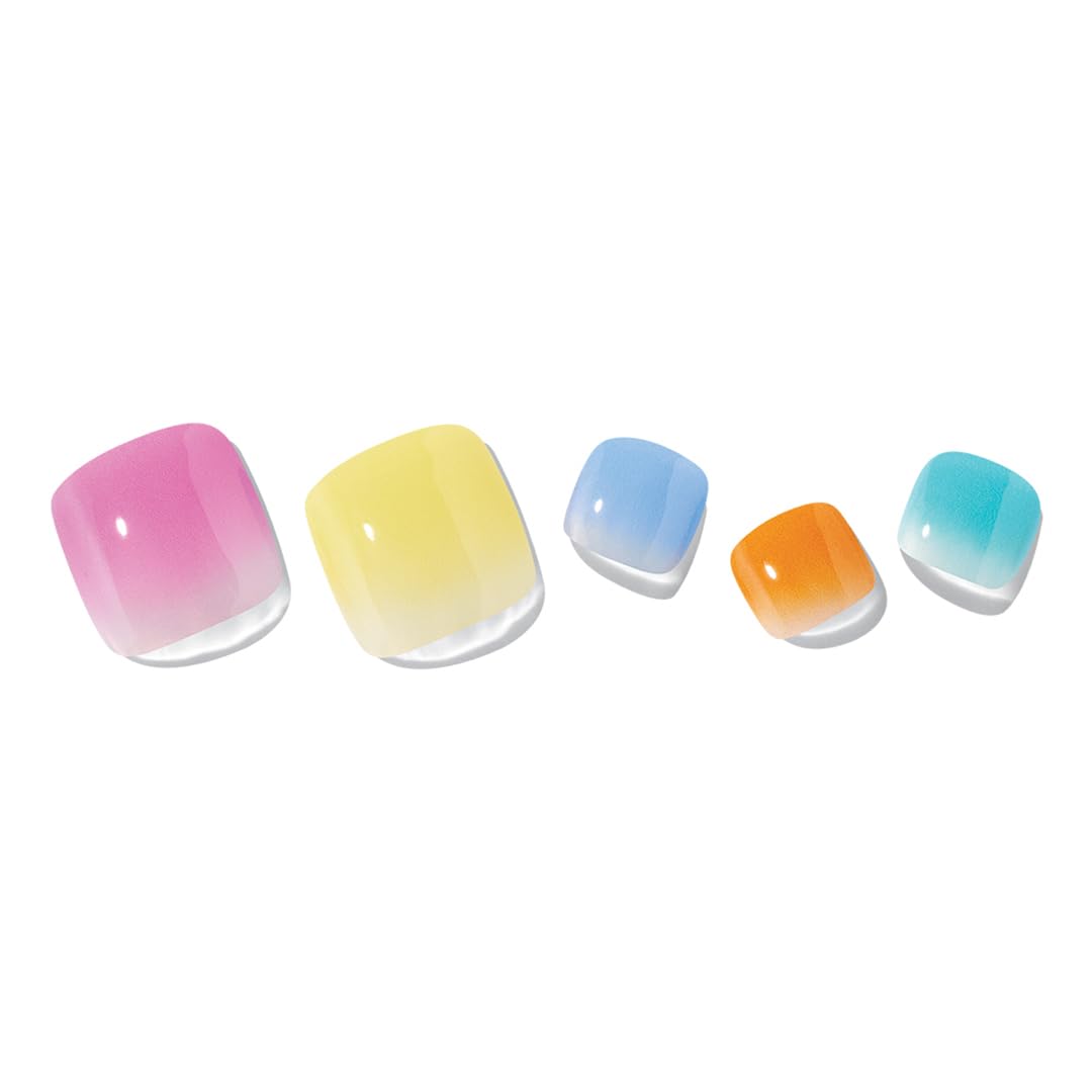 ohora Semi Cured Gel Pedi Strips (P Watercolor) – Salon-Quality, Long Lasting, Easy to Apply & Remove