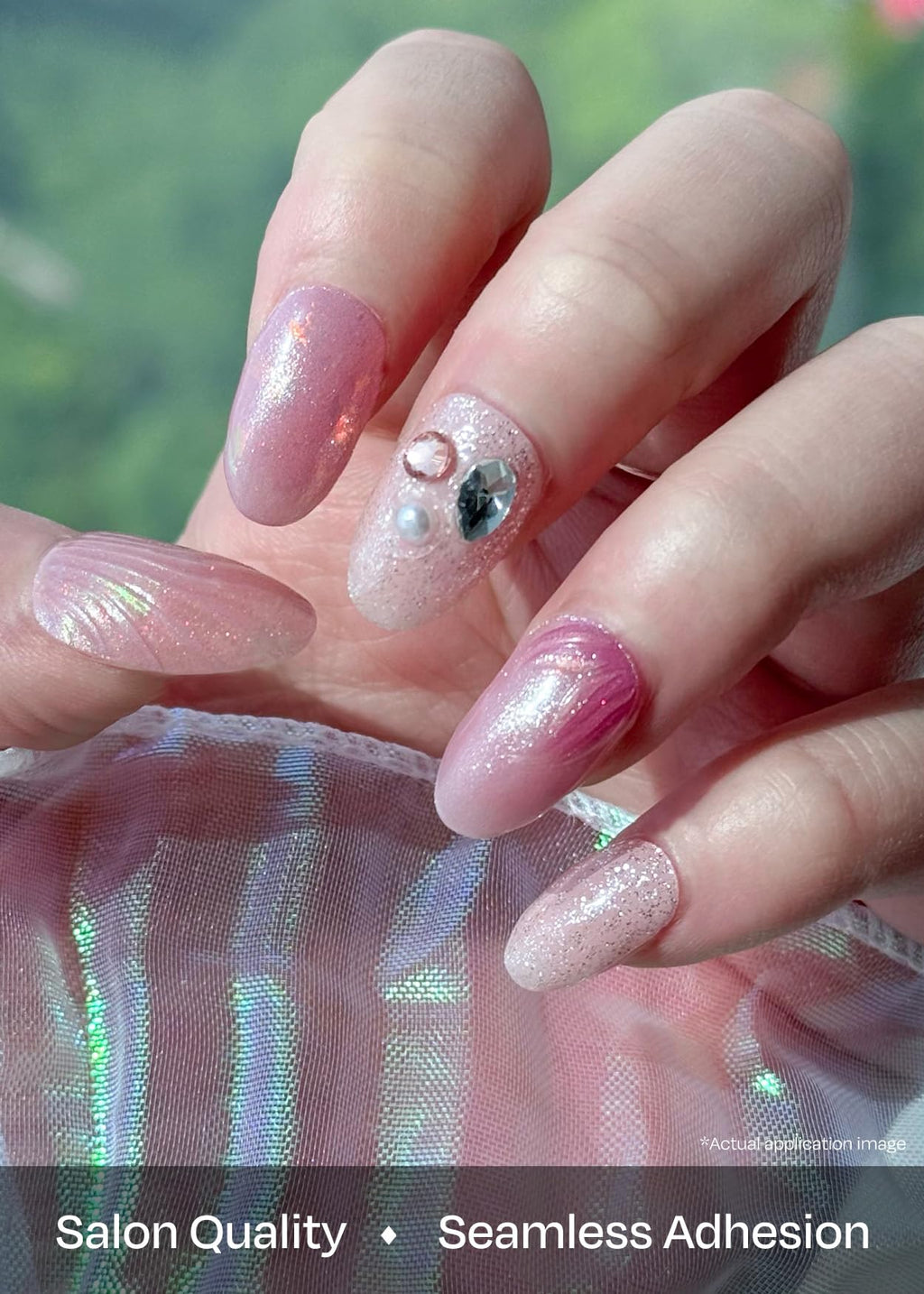 ohora Semi Cured Gel Nail Strips N Mermaid Glow – Salon-Quality, Long-Lasting & Easy to Apply