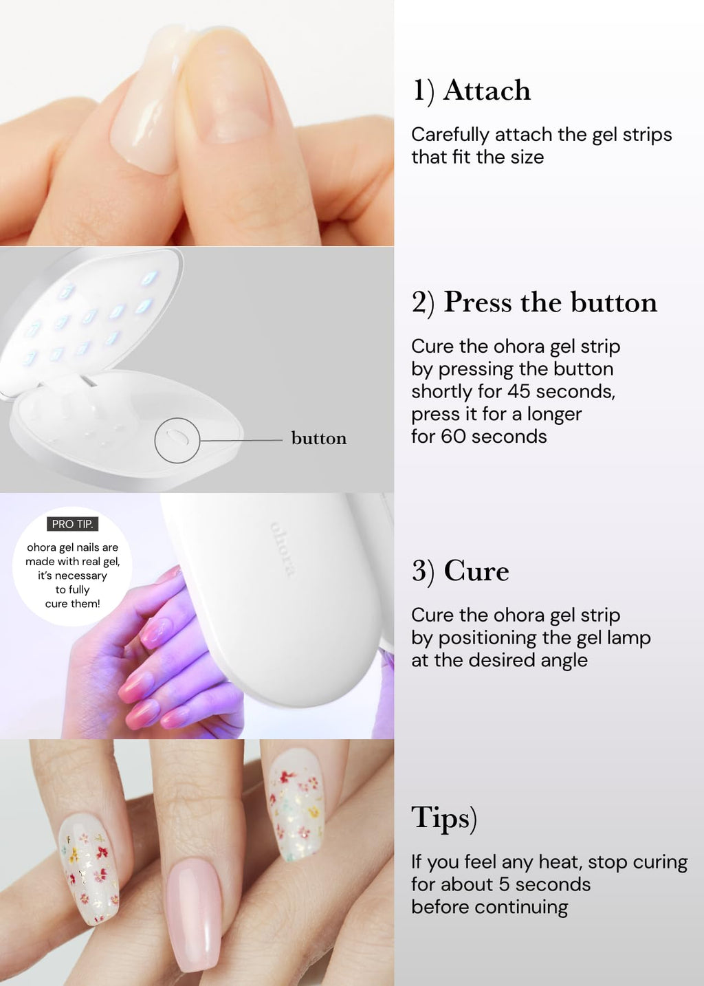 ohora Pro Portable Gel Lamp (Black) – 11W Max, 60s Timer, On-the-Go Gel Nail Curing