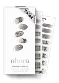 ohora Semi Cured Gel Nail Strips (N Check Noir) – Salon-Quality Nails at Home | Works with Any Lamp