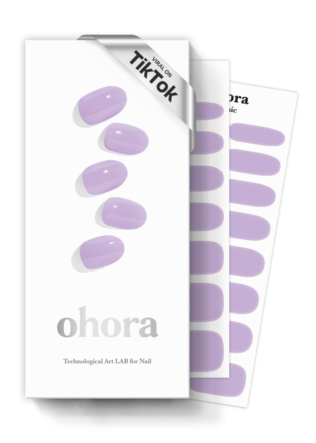ohora Semi Cured Gel Nail Strips N Cream Very Peri – Purple, UV/LED Compatible, Salon-Quality at Home