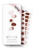 ohora Semi Cured Gel Nail Strips N Tiki Tortoise – Works With Any Lamps, Salon-Quality
