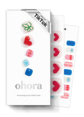 ohora Semi Cured Gel Pedi Strips (P Happy Go Lucky) – Mixed Colors, Works with UV/LED Lamps, Salon-Quality, Easy to Apply & Remove, Includes Prep Pads, Nail File & Wooden Stick