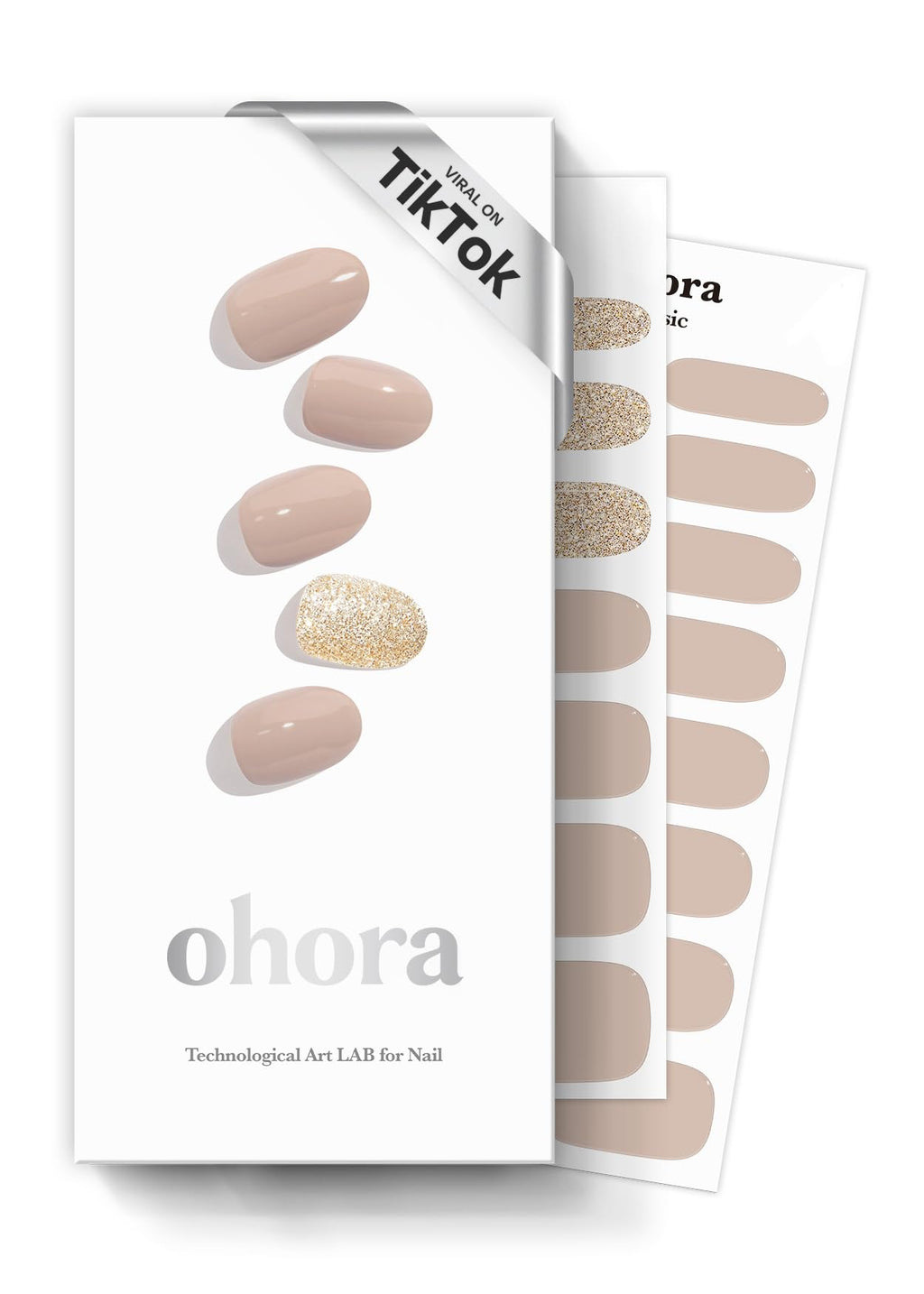 ohora Semi Cured Gel Nail Strips (N Nudist) – Nude, Salon-Quality, Easy Application