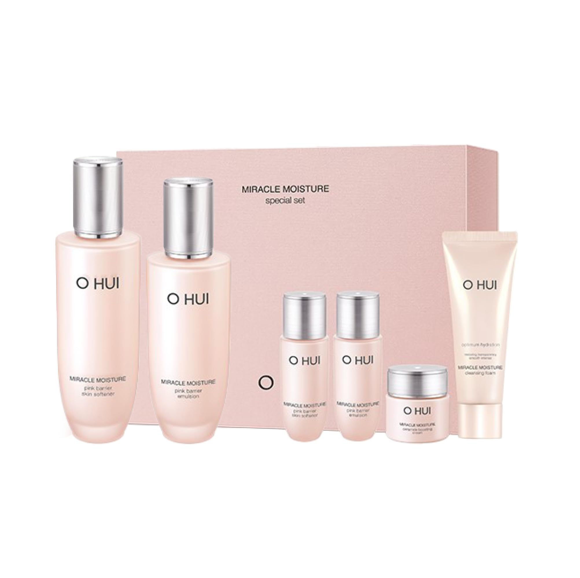 O HUI Miracle Moisture Set | 2 Full-Size + 4 Travel Essentials for Hydrated, Radiant Skin