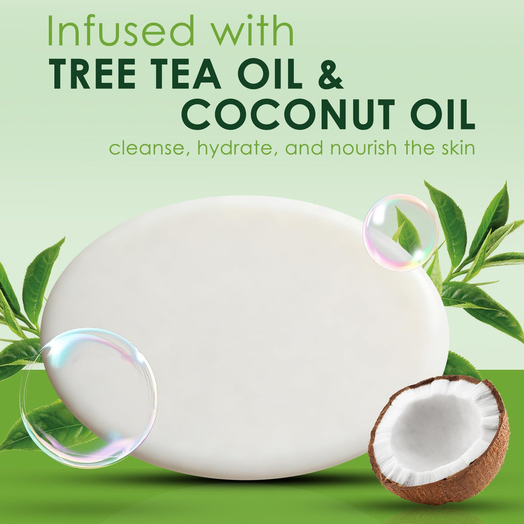 Oiangna Tea Tree Antifungal Soap Bar – 2-Bar Pack for Face & Body Cleanse