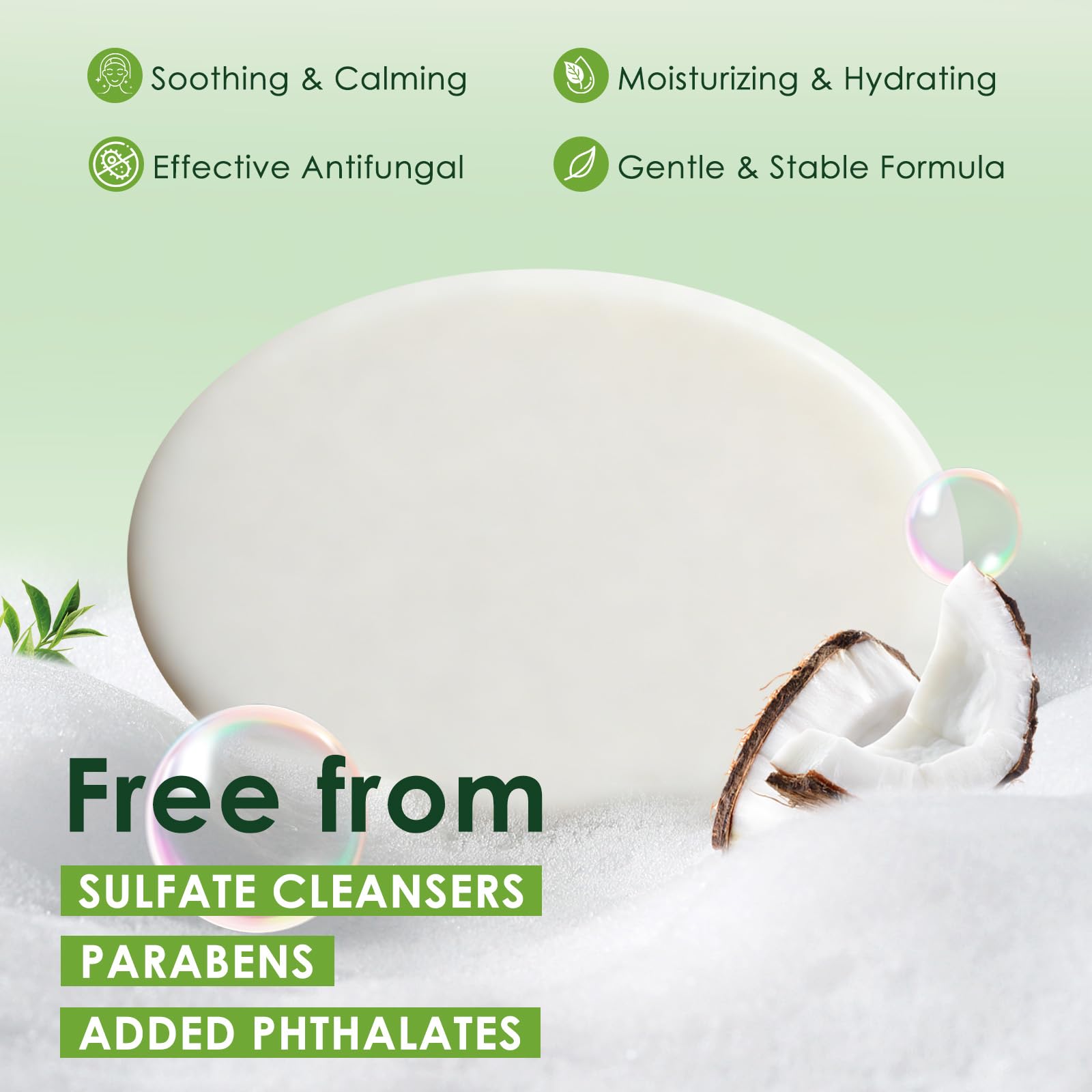 Oiangna Tea Tree Antifungal Soap Bar – 2-Bar Pack for Face & Body Cleanse