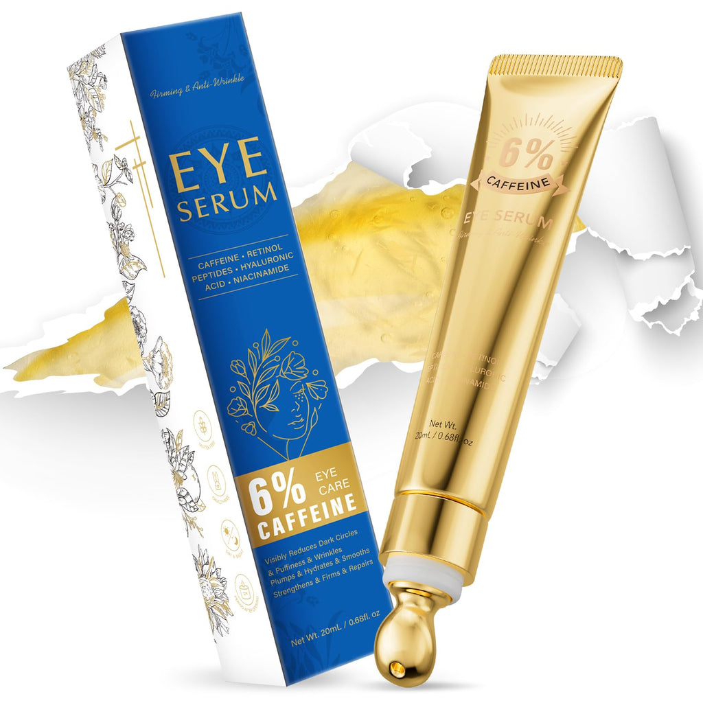 OIDLA 6% Caffeine Eye Cream + 1% Retinol Serum – Brighten & Smooth Eye Contours 0.68 fl oz